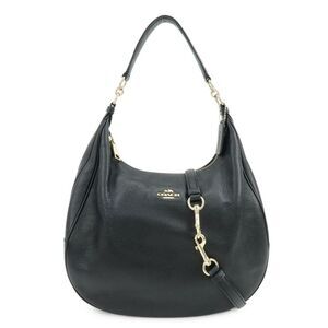 Coach Shoulder Leather Black Leather Handbag